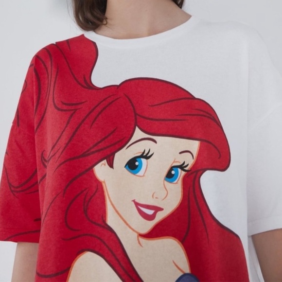 NWOT Zara x Disney Ariel T-shirt Size Small - Picture 3 of 7